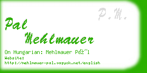 pal mehlmauer business card